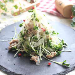 ひき肉と大根のサラダ