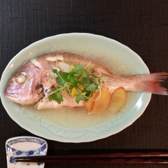 ココロを癒す　真鯛の柚子の香蒸し