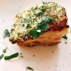豚肉のマスタードパン粉焼き
