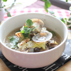 干し白菜とアサリのスープ