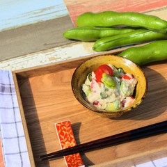 そら豆とトマトの白和え