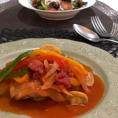 カチャトーラ🇮🇹鶏のトマト煮込み🍅