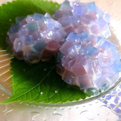 紫陽花の和スイーツ