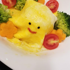 子供と一緒に！おばけオムライス