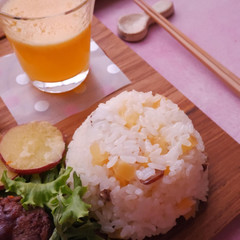 炒り大豆入りポリポリごはん