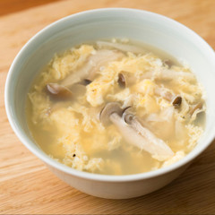 中華風しめじと卵のかきたまスープ