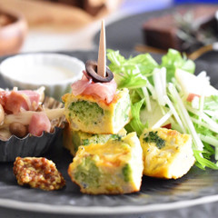 しらすとブロッコリーのスパニッシュオムレツ🍳
