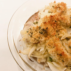 魚の香草パン粉焼き