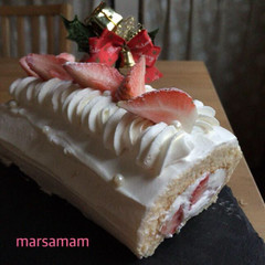 米粉のいちごロールケーキ