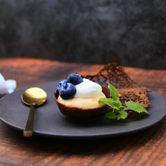 チョコカップのカフェオレムース