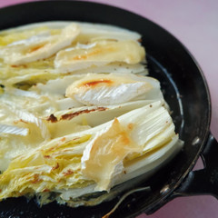 白菜の花芽のチーズ焼き