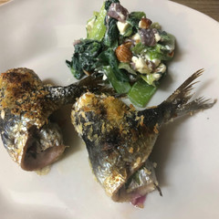 鰯と梅肉のオーブン焼き