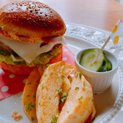 ハンバーガーパテ＆フライドポテト