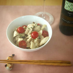 【煎り酒】鶏ささみときのこの煎り酒マリネ