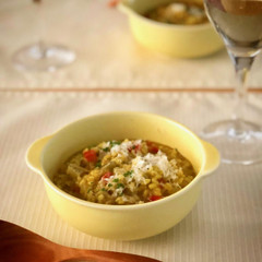 カレー香る♡蓮根のもち麦リゾット