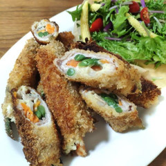 ３色肉巻きフライ