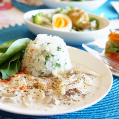 白いビーフストロガノフ