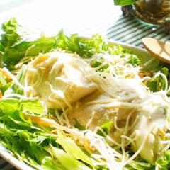 じゃこと寄せ豆腐のサラダ＊チーズ仕立て