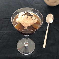 ほうじ茶の寒天寄せ