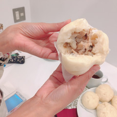 皮も具も手作り肉まん