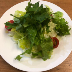 グリーンサラダと手作りドレッシング