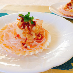 ホタテ貝柱のXO醤蒸し