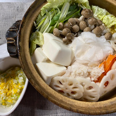 オンライン☆れんこん鶏鍋