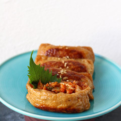 キムチとしその焼きいなり