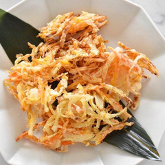 玉ねぎとにんじんの基本のかき揚げ