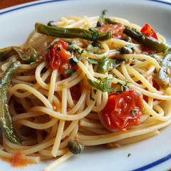 ししとうとトマトのスパゲティ