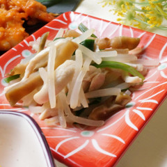 ささ身ともやしの中華和え