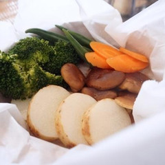 蒸し野菜と味噌ディップ