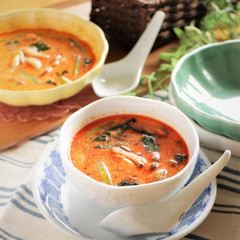 食べるラー油と豆乳のピリ辛スープ
