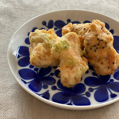 目から鱗のお手軽とり天！（あおさと黒七味、黒胡麻