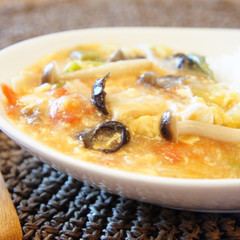 ＊卵とトマトの中華風あんかけ丼＊
