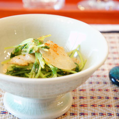 ＊カブと豆苗のゴマ酢和え＊