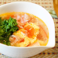 ＊かに玉トマトスープ＊