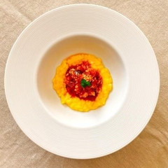 鶏ひき肉のアラビアータとチーズエッグ