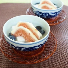 杏仁豆腐フルーツ添え