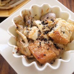きのこと厚揚げのみそマヨ焼き