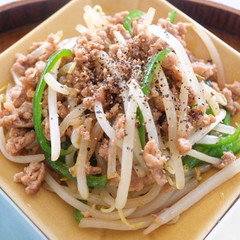 豚そぼろのしゃっきり野菜炒め