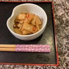 大根の皮の醤油漬け