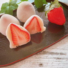 レンジでいちご大福