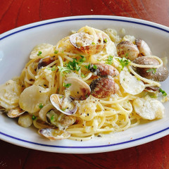 キクイモとアサリのパスタ