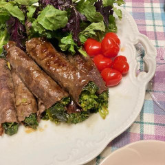 菜の花の牛肉ロール
