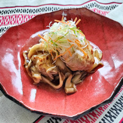 茸のあんかけハンバーグ