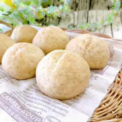 玄米と米粉のまるパン