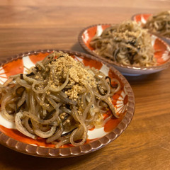 しらたきとじゃこの昆布和え