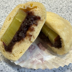 米粉100%で作る、お芋と餡子の蒸しパン
