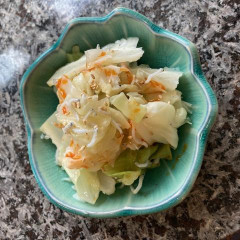 蒸しキャベツのしらす和え
